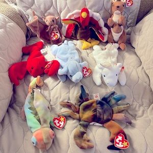 8 Very Rare Mint TY Beanie Babies with tags - Never Played with